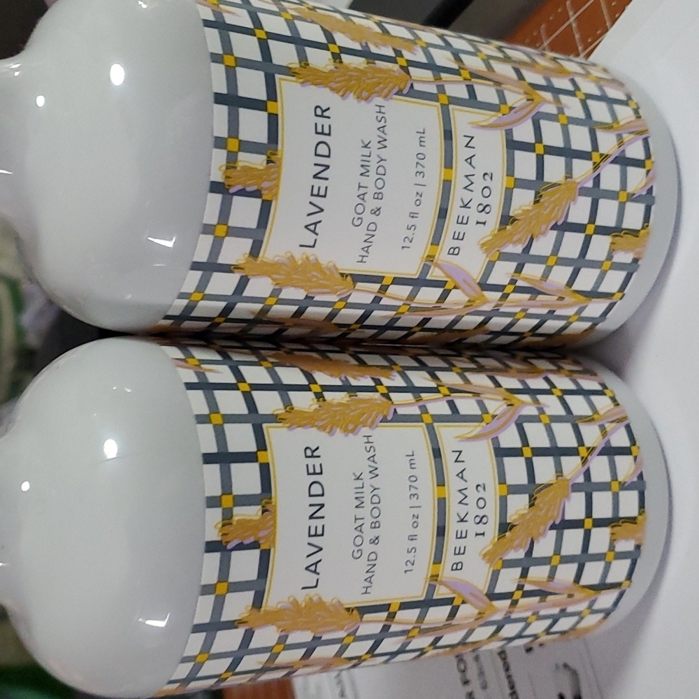 Beekman 1802 Happyplace LAVENDER goat milk Hand and Body wash 12.5 oz 2 pack